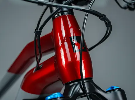 Haibike Nduro 7 (2022) - Gloss Grey/Red Lime Black