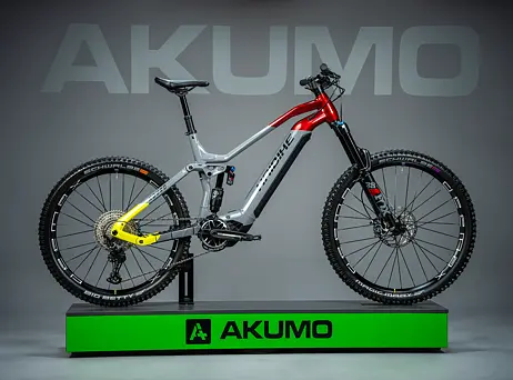 Haibike Nduro 7 (2022) - Gloss Grey/Red Lime Black