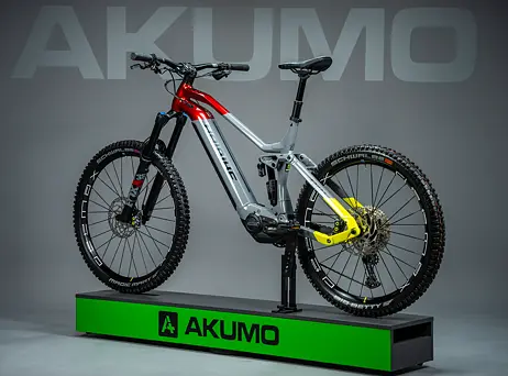 Haibike Nduro 7 (2022) - Gloss Grey/Red Lime Black